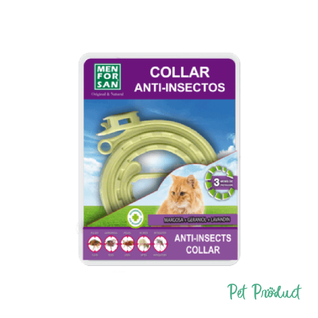 Men For San Collier Anti-Insectes Pour Chat