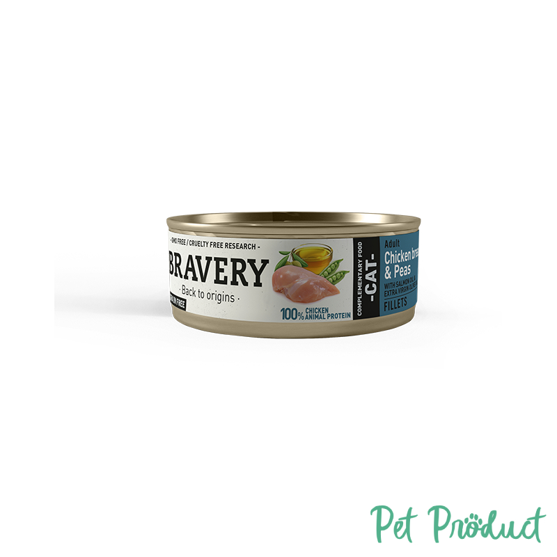 Bravery Cat Wet Food Adult Chicken & Peas 70g