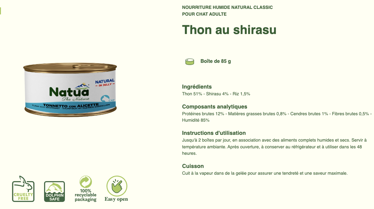 #12 ACTION DU MOIS TOUS CLIENTS 05/2025 Natua Natural in jelly cat (6x85g Cat Jelly Cans) (-35%) NON CUMULABLE – Image 6