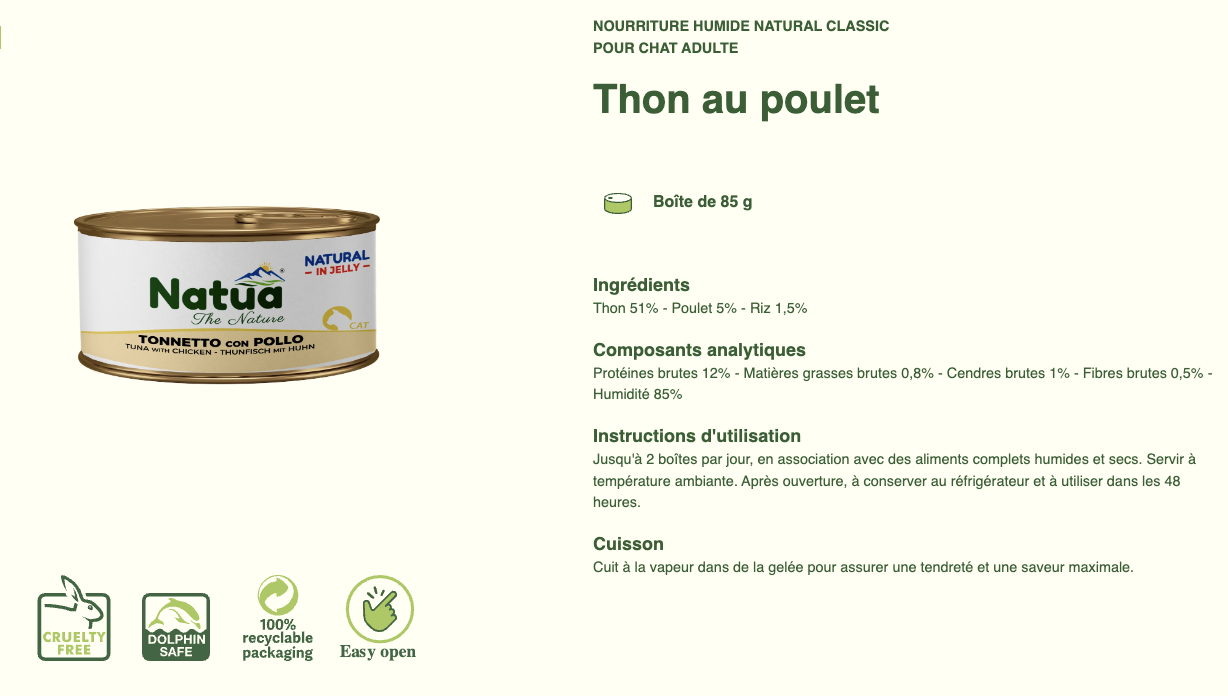 #12 ACTION DU MOIS TOUS CLIENTS 05/2025 Natua Natural in jelly cat (6x85g Cat Jelly Cans) (-35%) NON CUMULABLE – Image 8