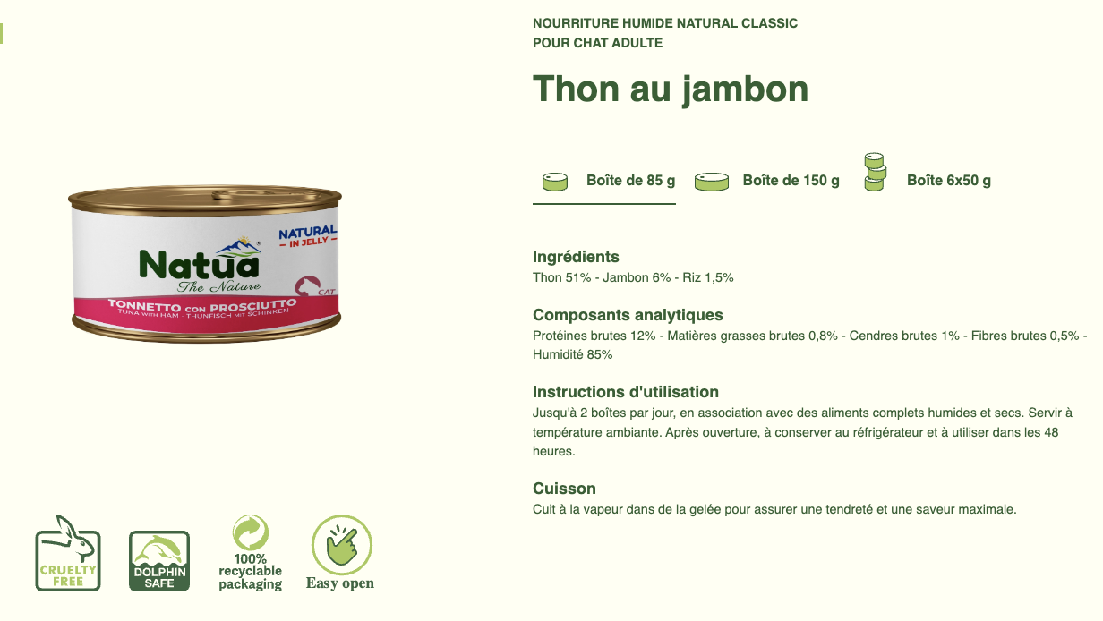 #12 ACTION DU MOIS TOUS CLIENTS 05/2025 Natua Natural in jelly cat (6x85g Cat Jelly Cans) (-35%) NON CUMULABLE – Image 10