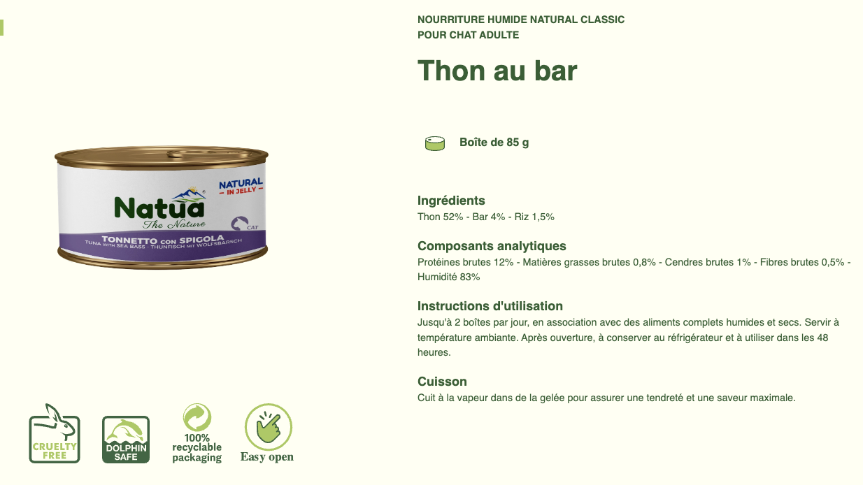 #12 ACTION DU MOIS TOUS CLIENTS 05/2025 Natua Natural in jelly cat (6x85g Cat Jelly Cans) (-35%) NON CUMULABLE – Image 16