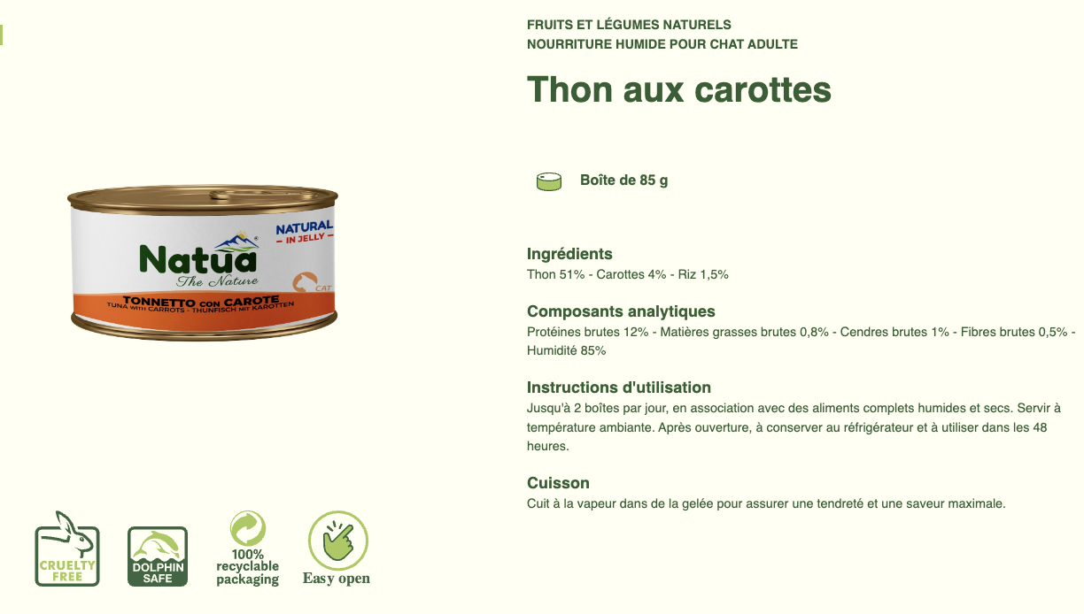 #12 ACTION DU MOIS TOUS CLIENTS 05/2025 Natua Natural in jelly cat (6x85g Cat Jelly Cans) (-35%) NON CUMULABLE – Image 2