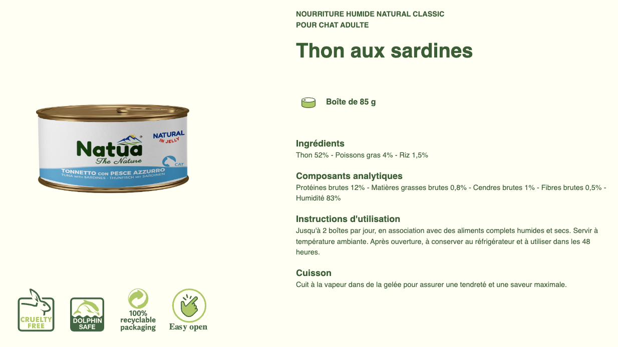 #12 ACTION DU MOIS TOUS CLIENTS 05/2025 Natua Natural in jelly cat (6x85g Cat Jelly Cans) (-35%) NON CUMULABLE – Image 22