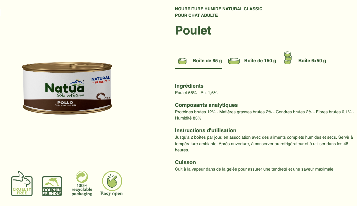 #12 ACTION DU MOIS TOUS CLIENTS 05/2025 Natua Natural in jelly cat (6x85g Cat Jelly Cans) (-35%) NON CUMULABLE – Image 40