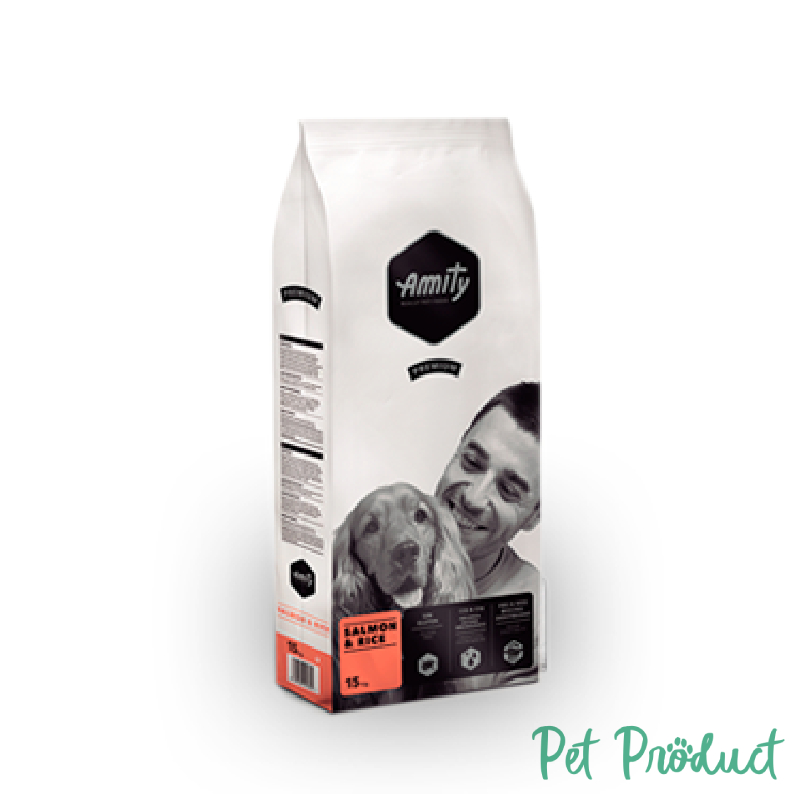 Amity Dog Premium Line Salmon & Rice 1 palette de 27 sacs de 15kg (Sur Commande)
