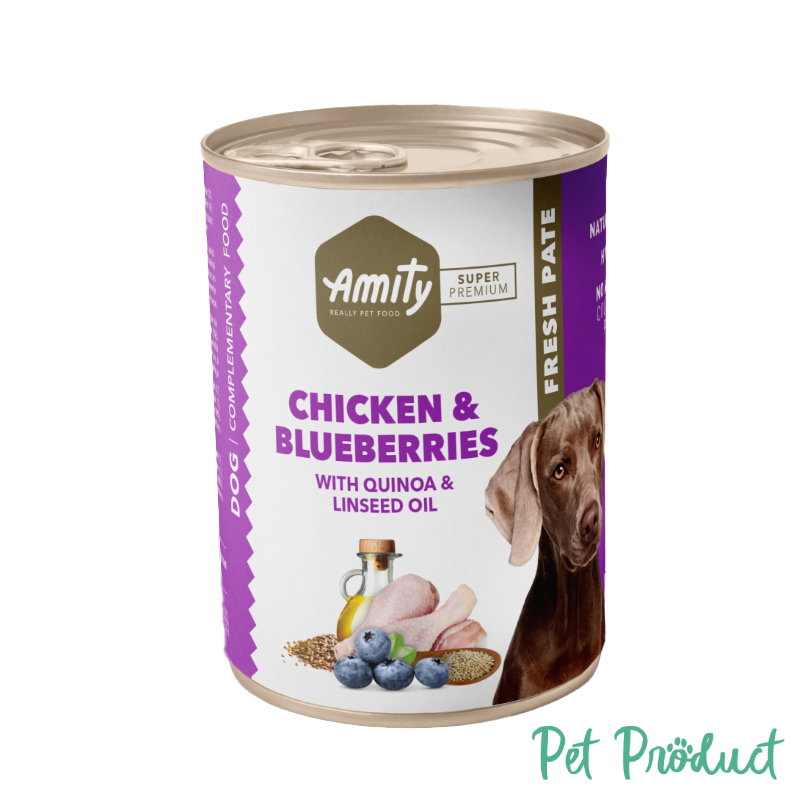 Amity Dog Wet Food Chicken & Blueberries 400g