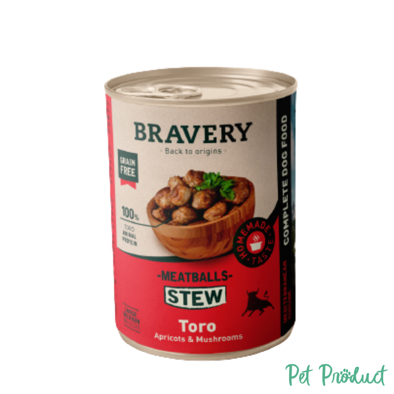 Bravery Dog Wet MeatBalls Boulettes de viande Taureau, abricots et champignons