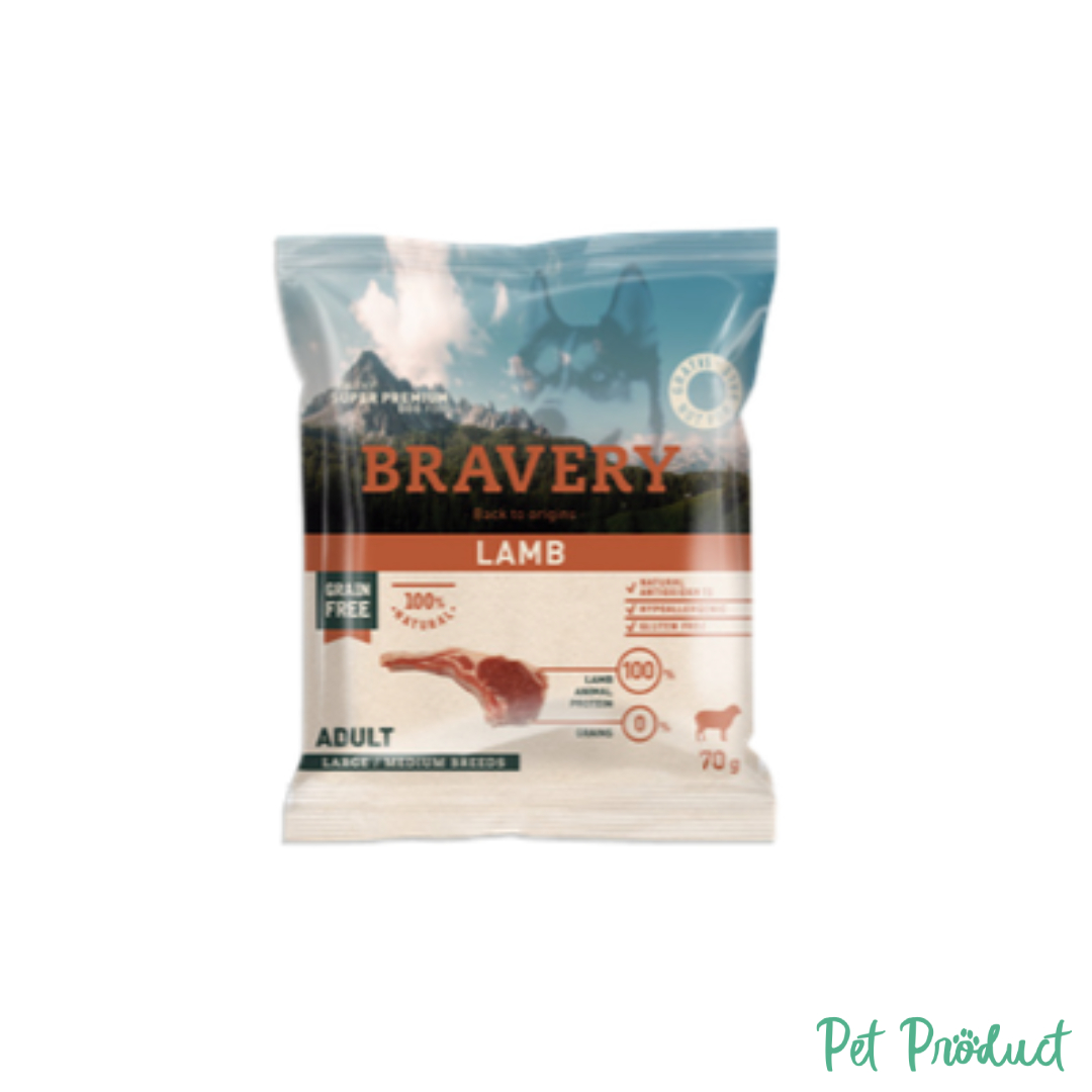 Echantillons Bravery Chien 1x70g (DATA 03/25) -90%