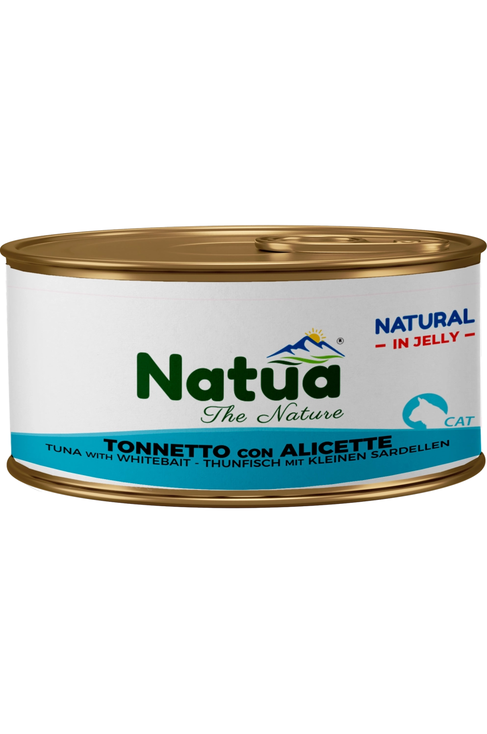 0002 Natua Natural in jelly cat Thon avec Alevins de Sardines 85g) Cat Jelly Cans  Tuna with Shirasu