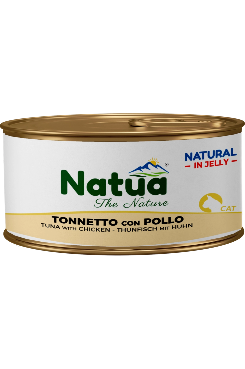 0004 Natua Natural in jelly cat Thon avec Poulet 85g) Cat Jelly Cans Tuna with chicken