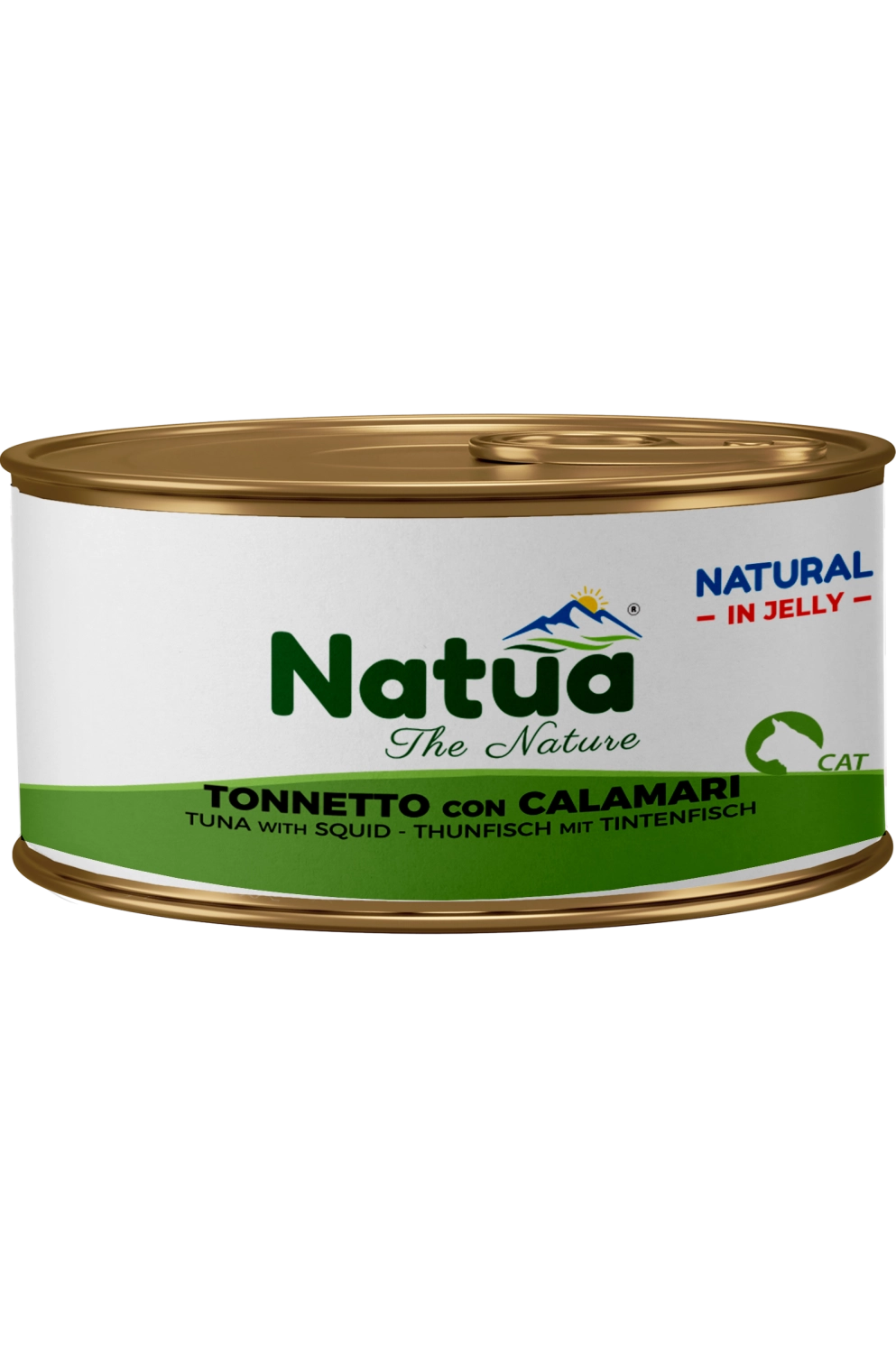 0015 Natua Natural in jelly cat (Thon et Calamar 85g) Cat Jelly Cans Tuna with Squid