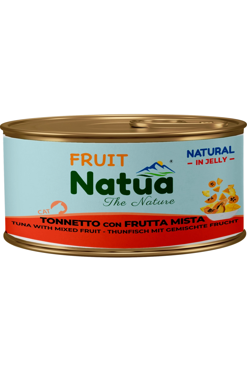 0199 Natua Natural in jelly cat (Thon aux Fruits Mélangés 85g) Cat Jelly Cans  Tuna with Mixed Fruit