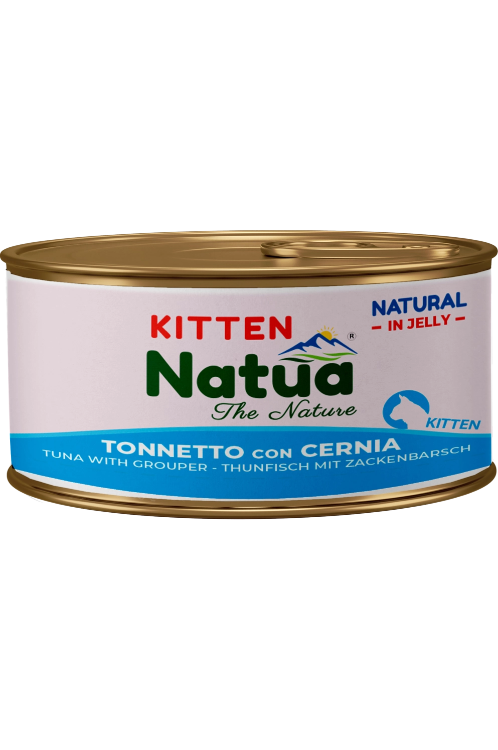 0253 Natua Natural in jelly cat (Chaton Thon et Mérou 85g) Cat Jelly Cans cat Kitten Tuna with Grouper