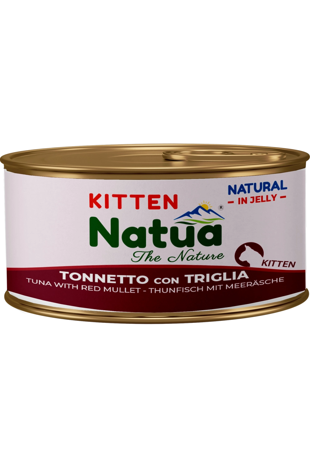 0254 Natua Natural in jelly cat (Chaton Thon au Rouget 85g) Cat Jelly Cans cat Kitten Tuna with Red Mullet