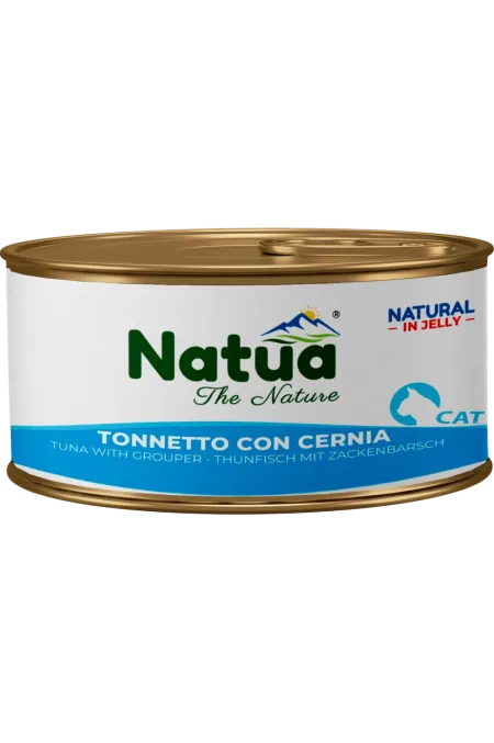0551 Natua Natural in jelly dog (150g Thon et Daurade) Dog Jelly Cans Tuna with Seabream