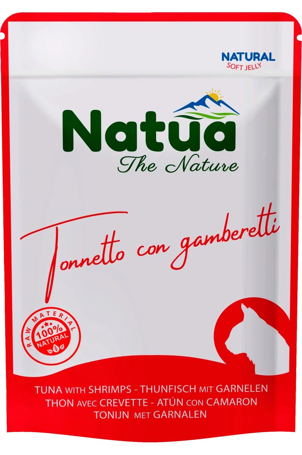 0602 Natua Natural in jelly cat (Thon avec Crevettes 70g) Cat Jelly Pouch Tuna with Shrimps