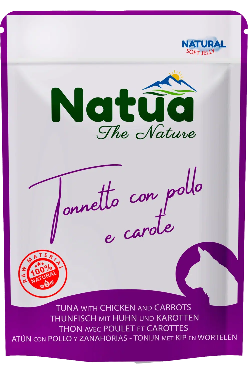 0618 Natua Natural in jelly cat (Poulet au Thon et Carottes 70g) Cat Jelly Pouch Tuna Chicken with Carrot