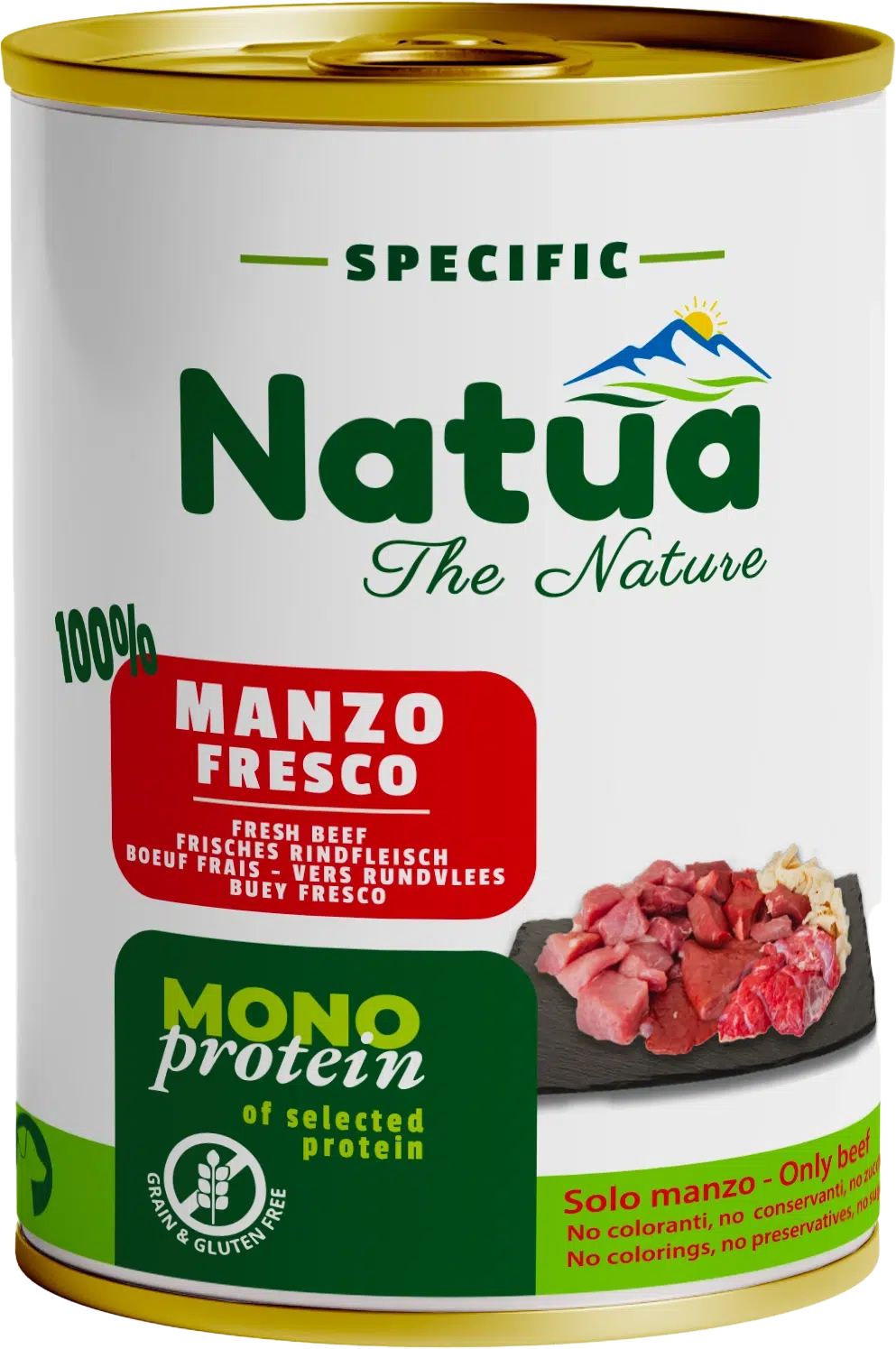 2003 Natua Specific dog (6x400g Boeuf) Dog Cans Beef Fresh