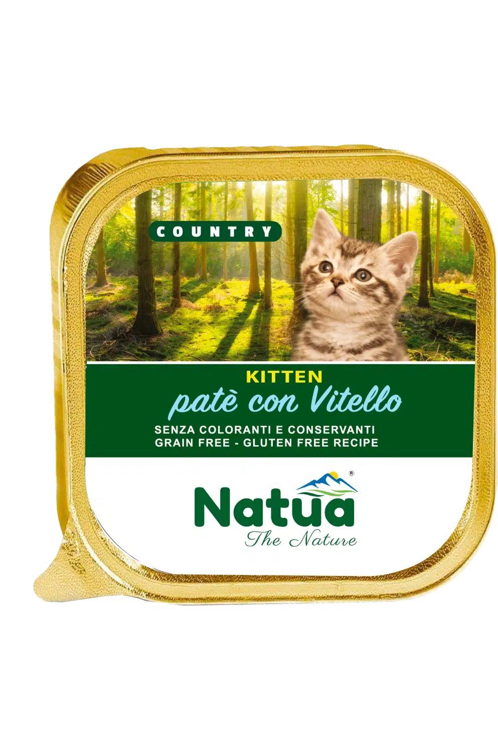 5020 Natua Country cat  (Chaton Veau 100g) Cat Alu Tray Veal Kitten