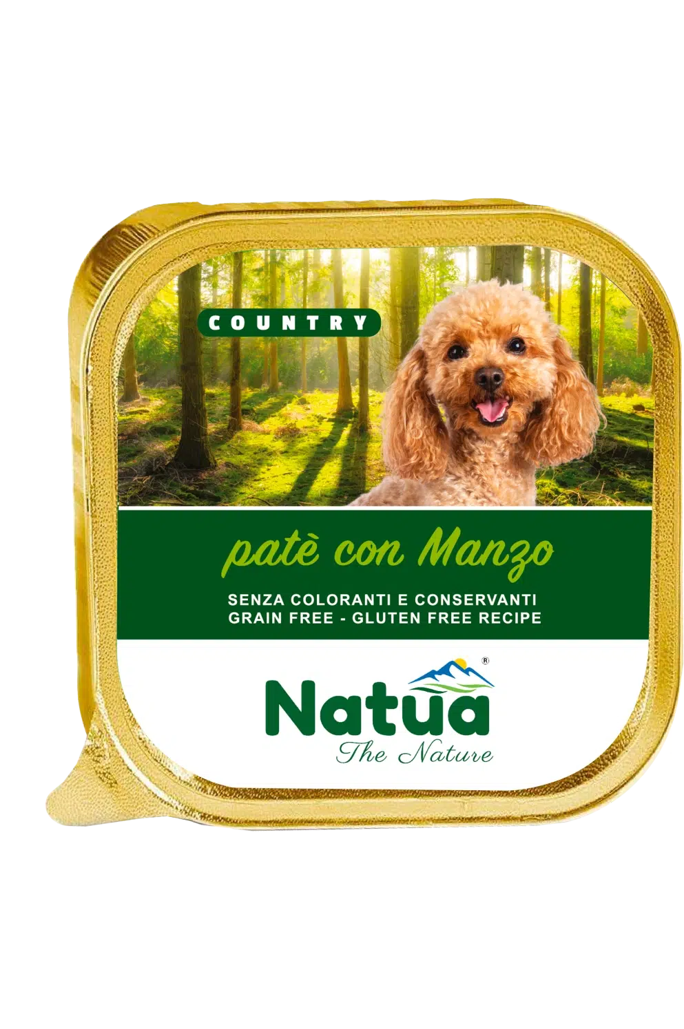 5200 Natua Country dog  (Boeuf et Veau 100g) Dog Alu Tray Beef and Veal