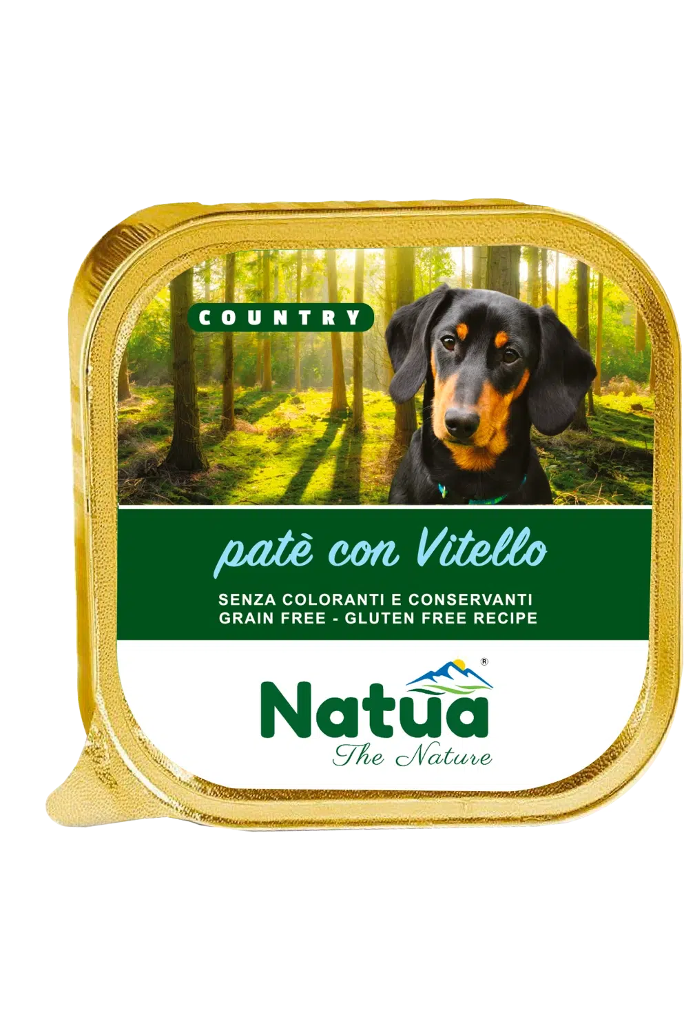 5202 Natua Country dog  (Veau 100g) Dog Alu Tray Veal
