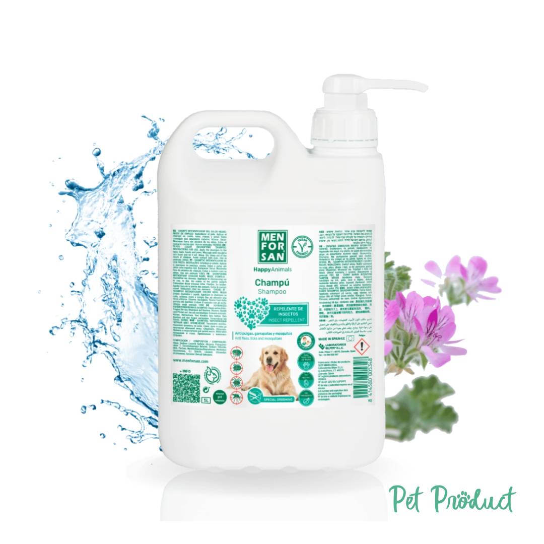Men For San Shampoing anti-insectes naturel pour chiens 5 litres