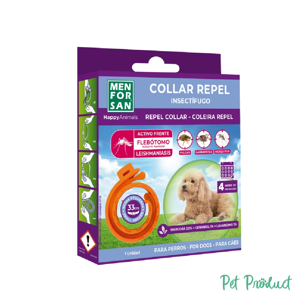 Men For San Collier anti-insectes pour petits chiens